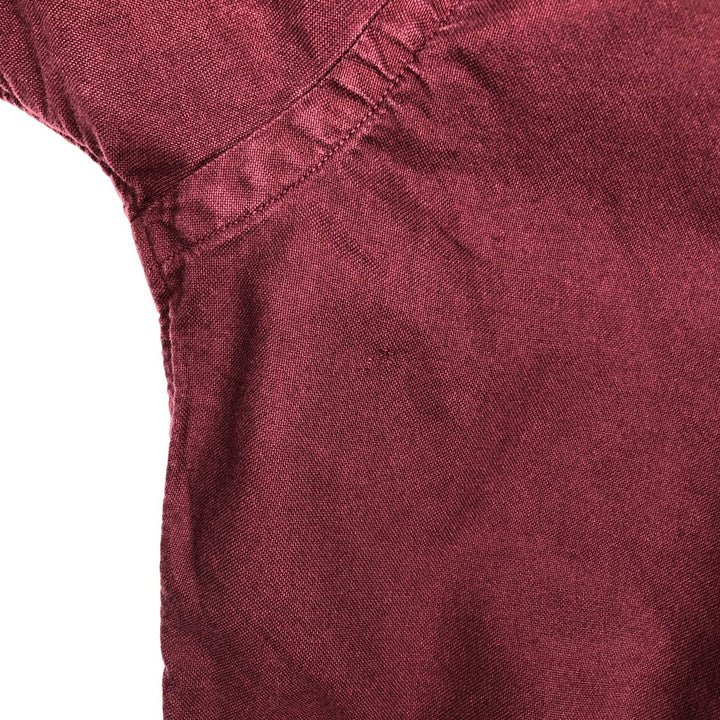 Ralph Lauren Classic Fit Short-Sleeve Button-Down Shirt, Men's Size M (approx.) cotton bordeaux Vintage Second Hand