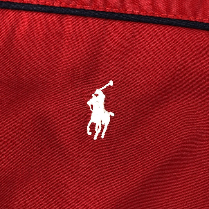 Ralph Lauren POLO by Ralph Lauren UNDERWEAR Game Shirt Baseball Shirt Men's XL (approx.) cotton red type Vintage Second Hand