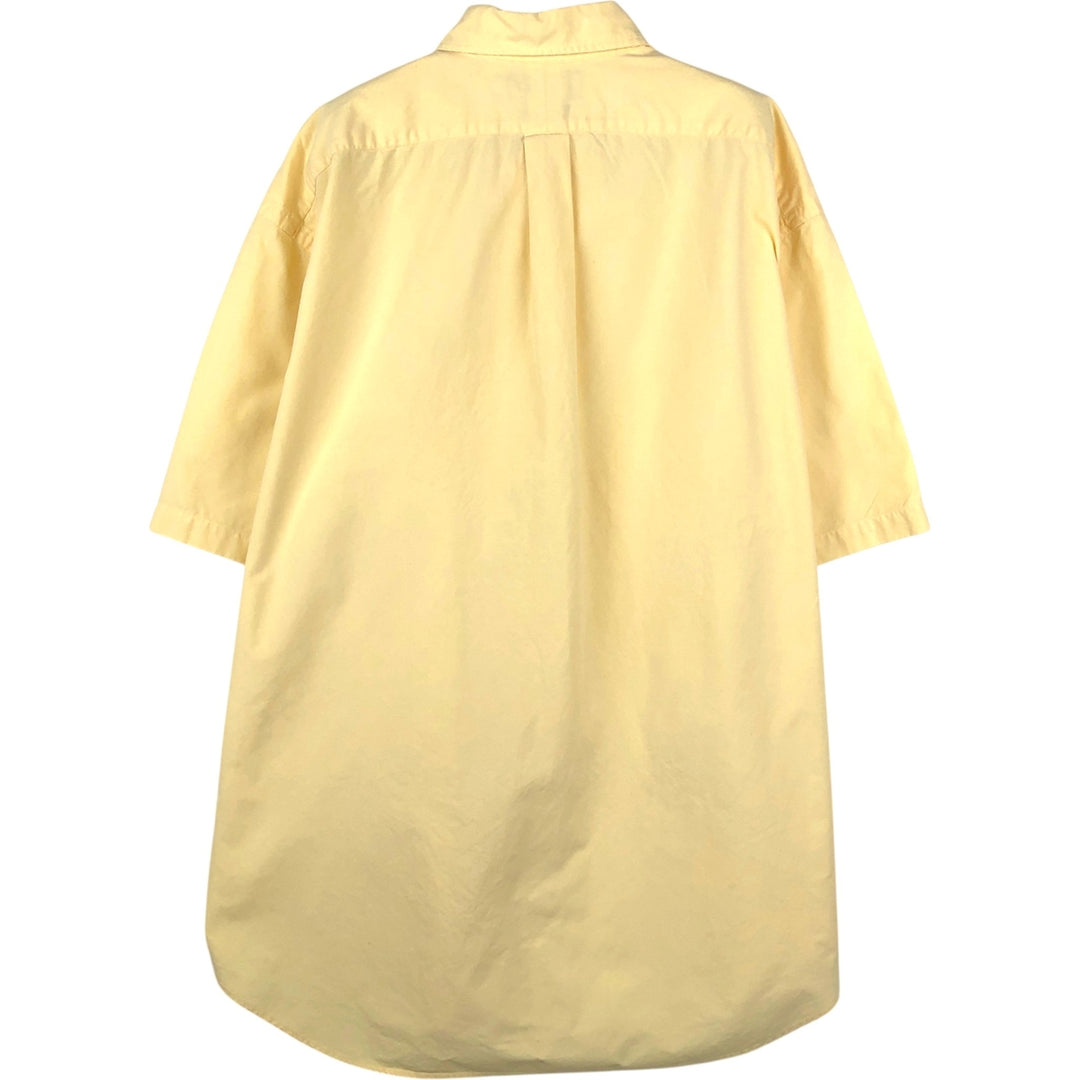 Ralph Lauren BLAKE short sleeve button down shirt, men's XL size cotton yellow type Vintage Second Hand
