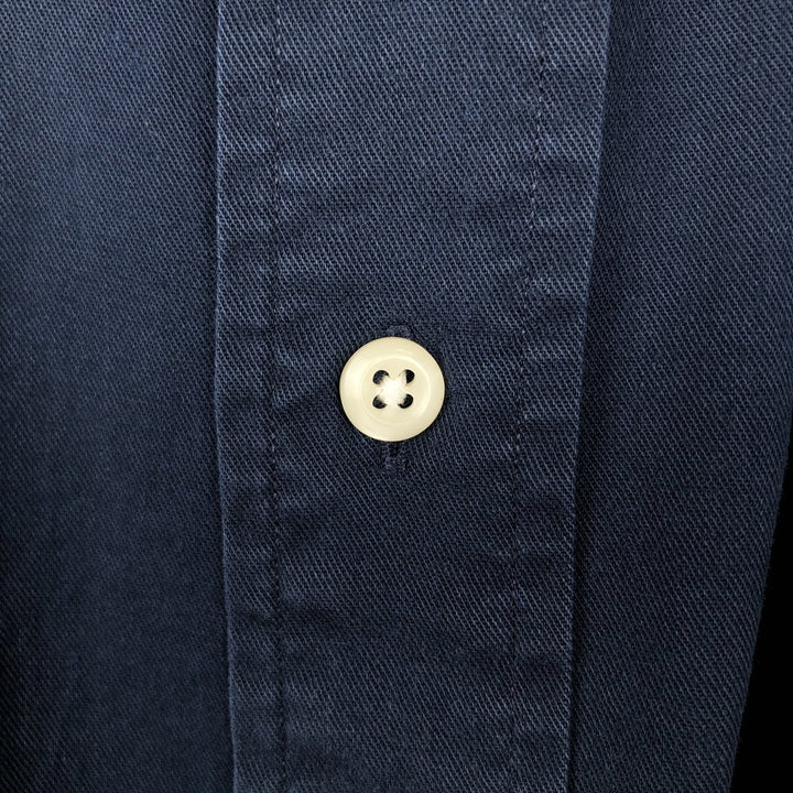 Ralph Lauren BLAIRE Short-Sleeve Button-Down Shirt, Men's XXL (approx.) cotton navy blue type Vintage Second Hand