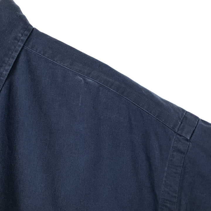 Ralph Lauren BLAIRE Short-Sleeve Button-Down Shirt, Men's XXL (approx.) cotton navy blue type Vintage Second Hand