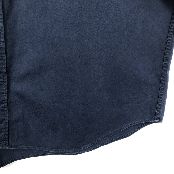 Ralph Lauren BLAIRE Short-Sleeve Button-Down Shirt, Men's XXL (approx.) cotton navy blue type Vintage Second Hand