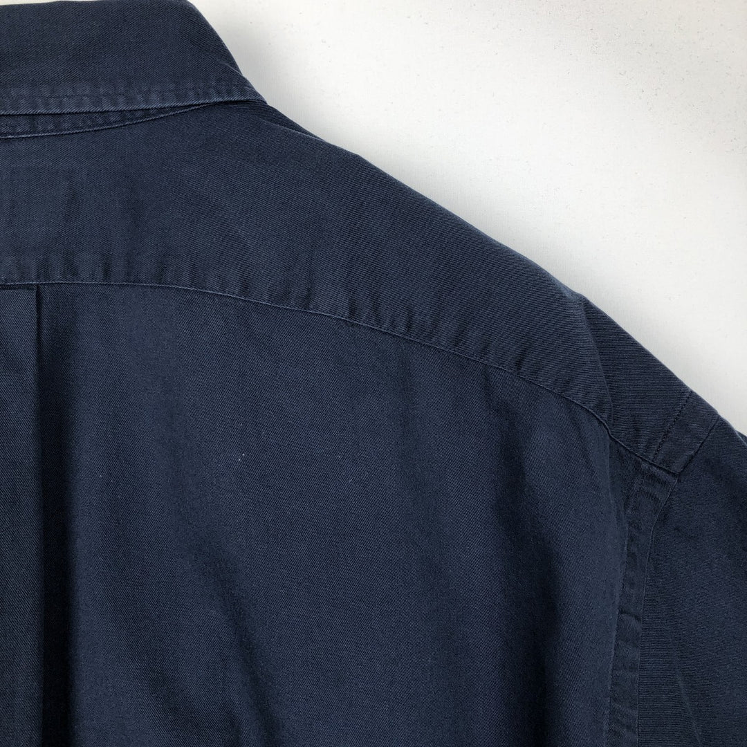 Ralph Lauren BLAIRE Short-Sleeve Button-Down Shirt, Men's XXL (approx.) cotton navy blue type Vintage Second Hand