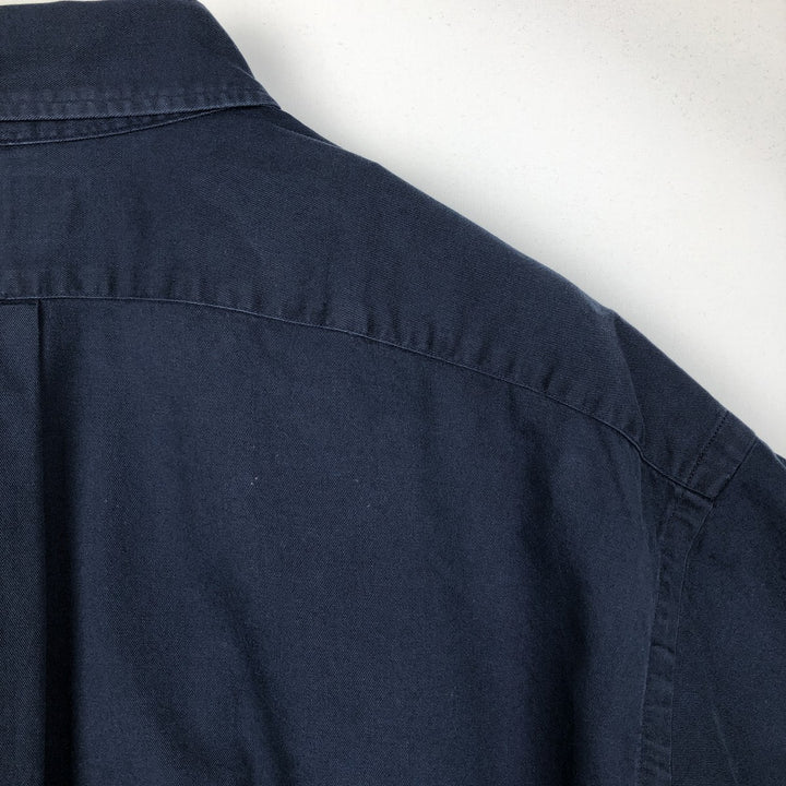 Ralph Lauren BLAIRE Short-Sleeve Button-Down Shirt, Men's XXL (approx.) cotton navy blue type Vintage Second Hand