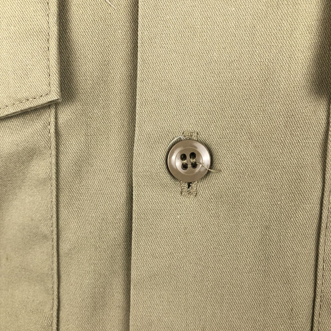 Dickies short-sleeved work shirt, boxy fit, made in USA, men's size XL. polyester Beige type Vintage Second Hand