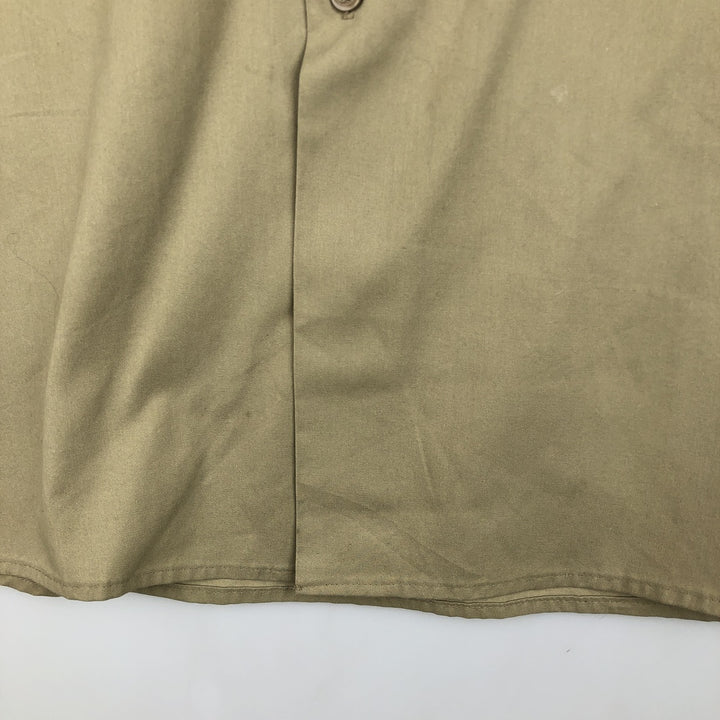 Dickies short-sleeved work shirt, boxy fit, made in USA, men's size XL. polyester Beige type Vintage Second Hand