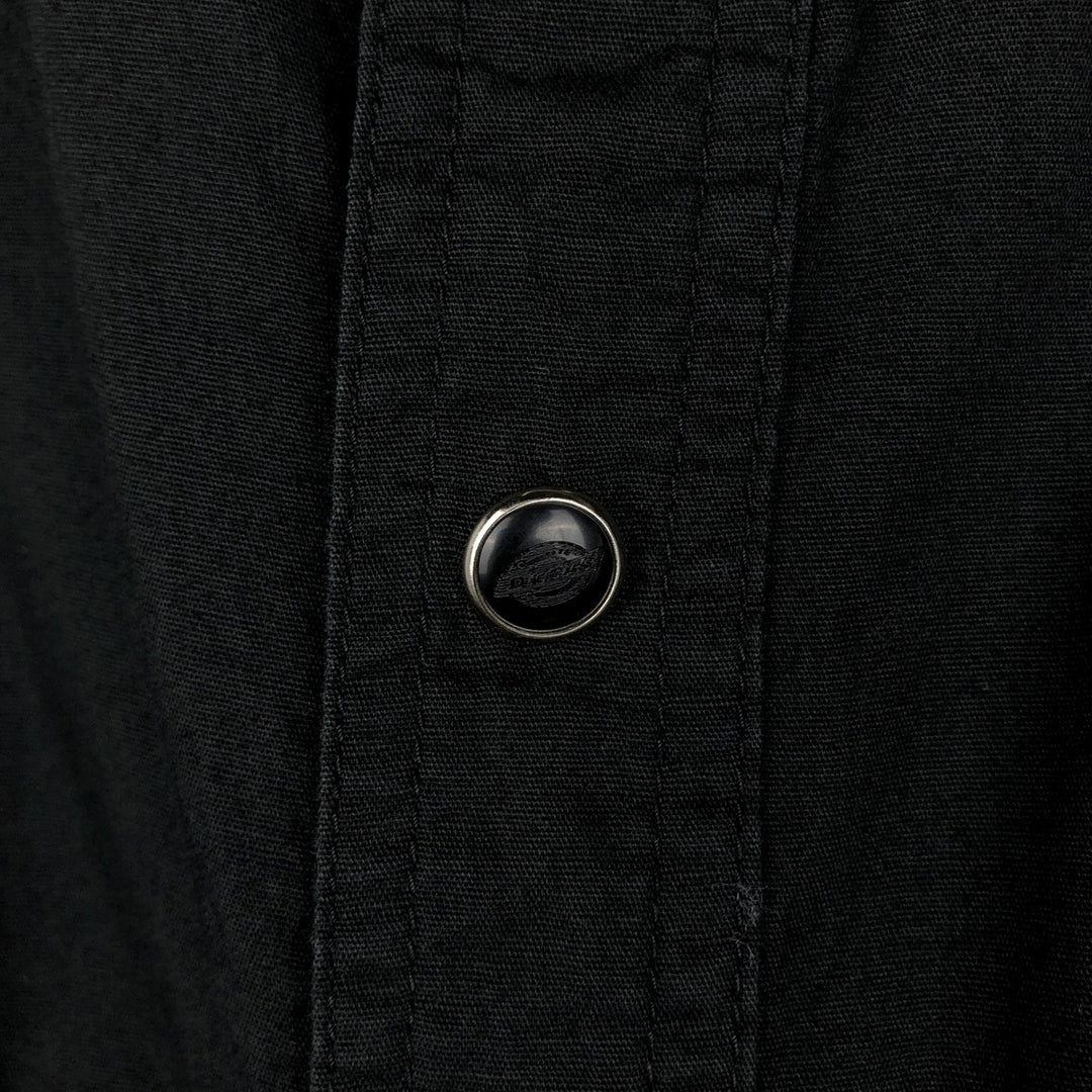 Dickies short sleeve work shirt, men's size L cotton black type Vintage Second Hand
