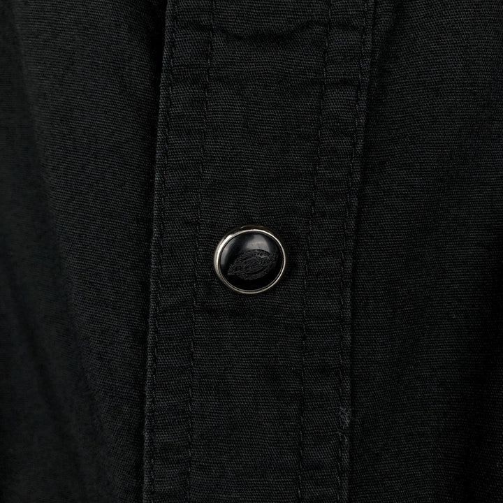 Dickies short sleeve work shirt, men's size L cotton black type Vintage Second Hand