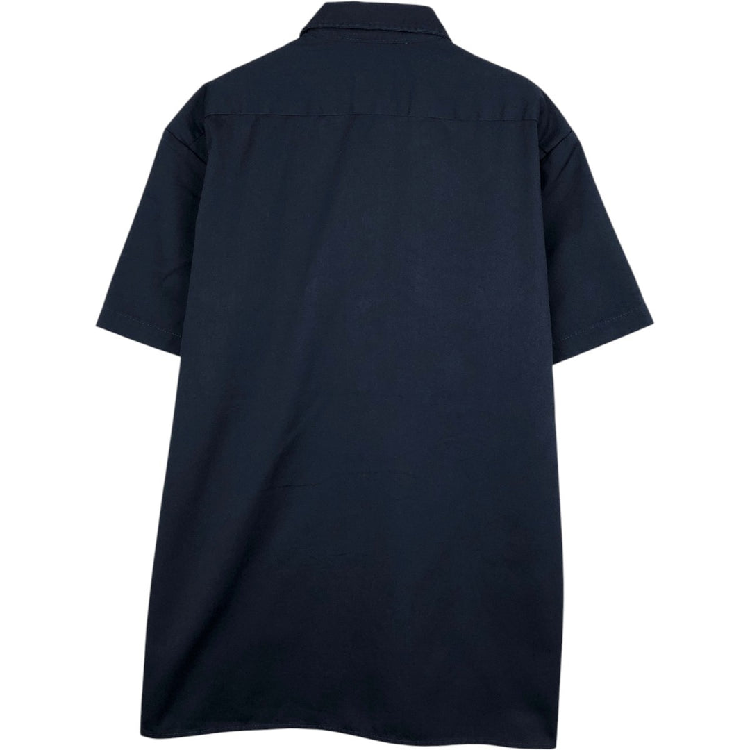 Dickies short-sleeved work shirt, boxy fit, men's size S. polyester navy blue type Vintage Second Hand