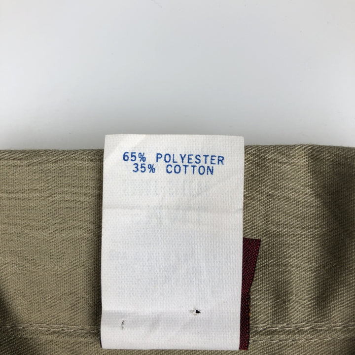 80'S Big Ben short-sleeved work shirt, made in USA, men's size S equivalent, vintage. polyester Khaki type beige Vintage Second Hand