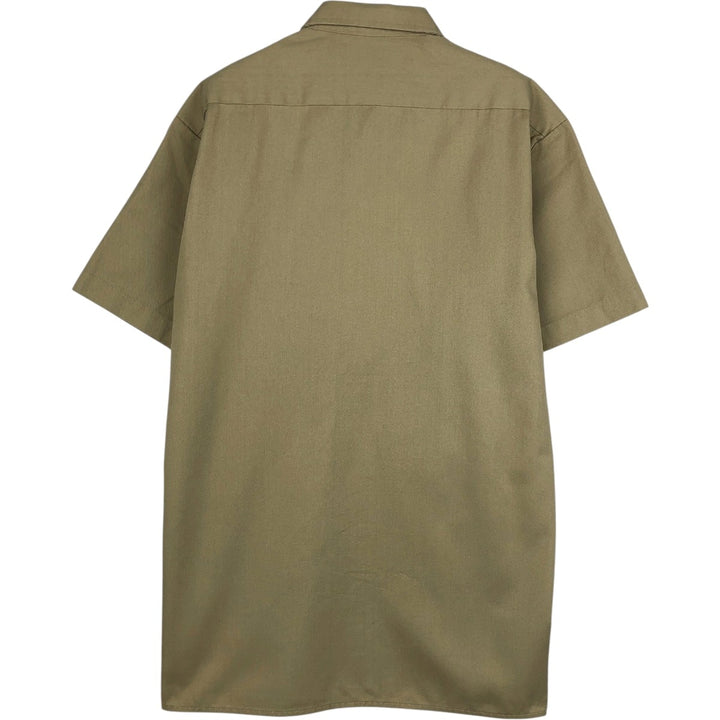 Dickies short-sleeved work shirt, boxy fit, men's size S. polyester Beige type Vintage Second Hand