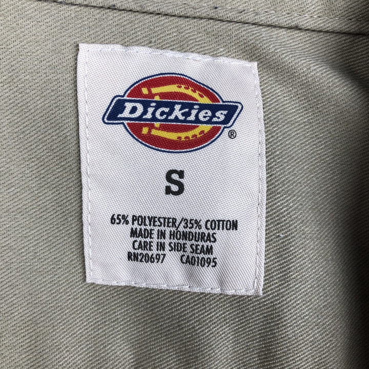 Dickies short-sleeved work shirt, boxy fit, men's size S. polyester Beige type Vintage Second Hand