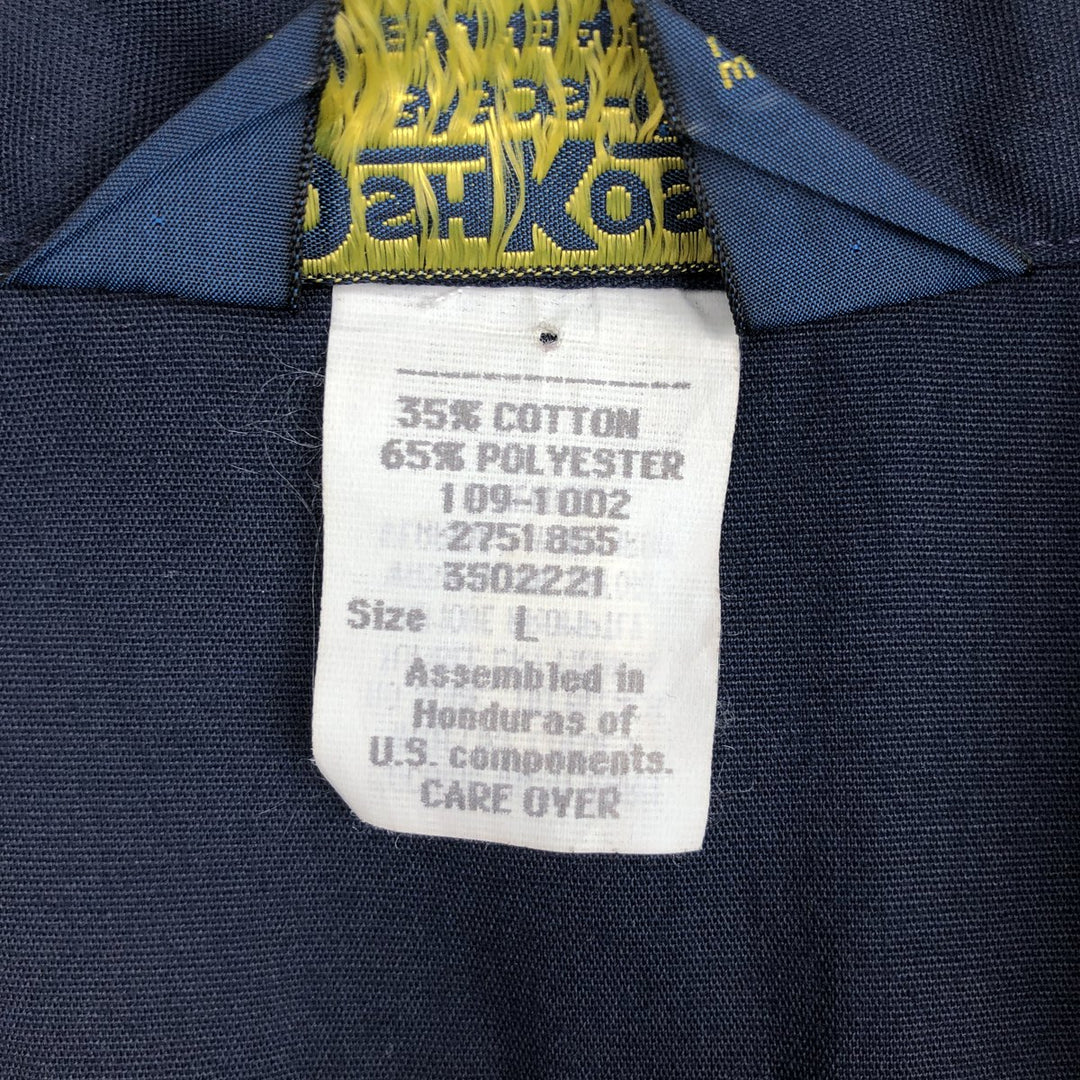 80s-90'S Osh Kosh short-sleeved work shirt, men's size L equivalent, vintage. cotton navy blue type Vintage Second Hand