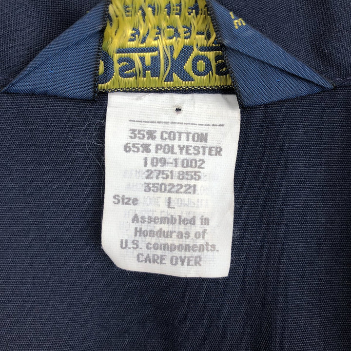 80s-90'S Osh Kosh short-sleeved work shirt, men's size L equivalent, vintage. cotton navy blue type Vintage Second Hand