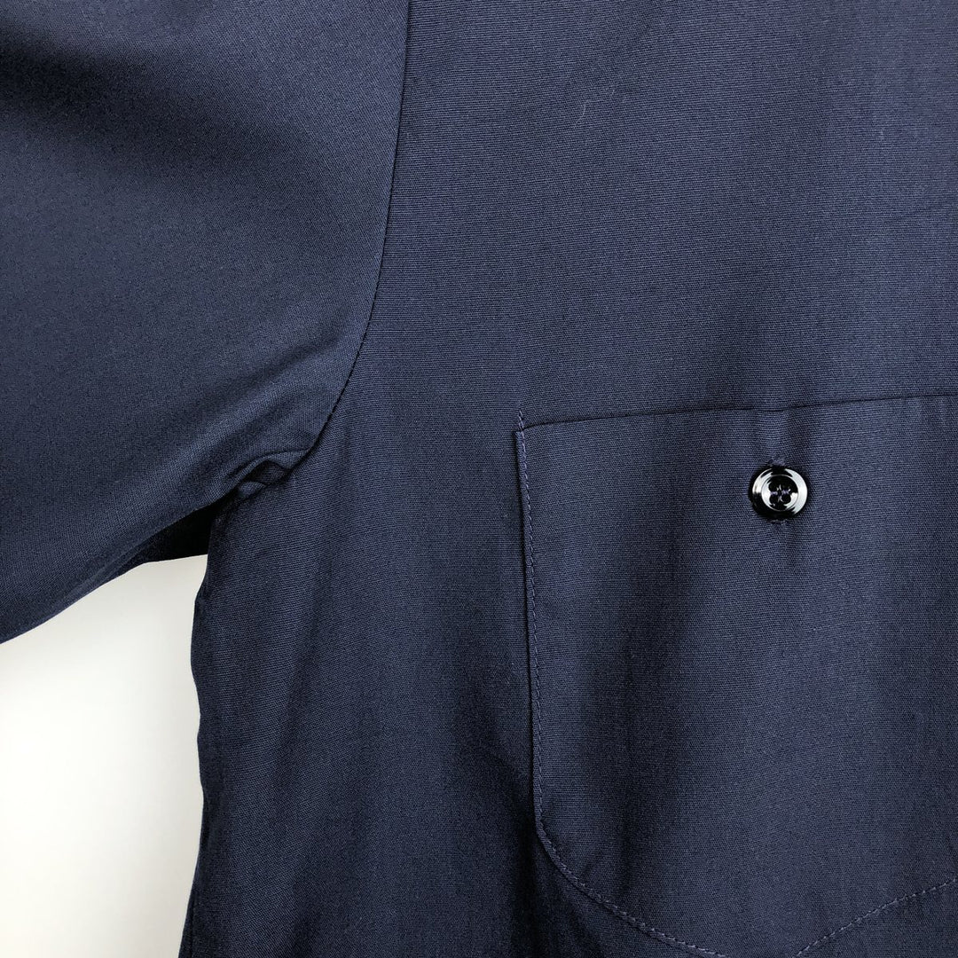 80s-90'S Osh Kosh short-sleeved work shirt, men's size L equivalent, vintage. cotton navy blue type Vintage Second Hand