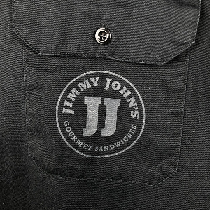 Dickies back logo short-sleeved work shirt, boxy fit, men's size M. polyester black type Vintage Second Hand