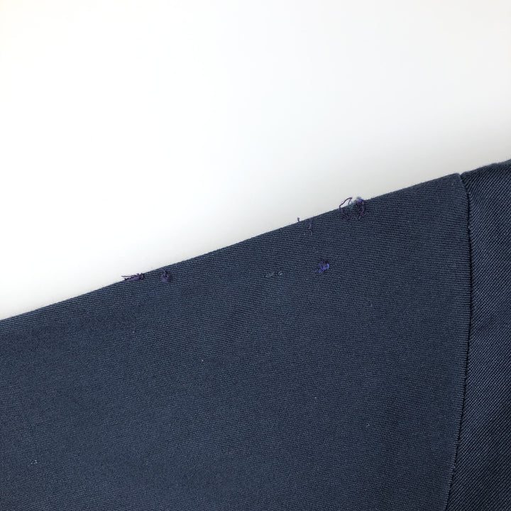 80'S JCPenney BIG MAC Short-Sleeve Work Shirt, Men's Size L (Equivalent), Vintage polyester navy blue type Vintage Second Hand