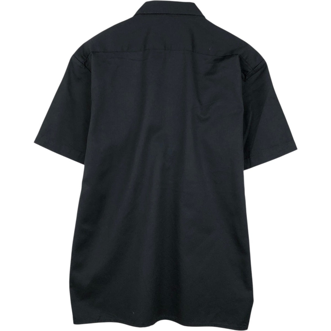 Dickies short-sleeved work shirt, men's size M polyester black type Vintage Second Hand