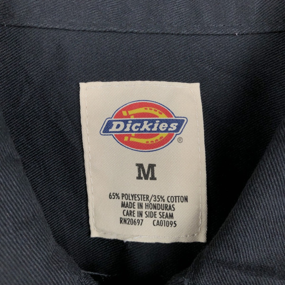 Dickies short-sleeved work shirt, men's size M polyester black type Vintage Second Hand