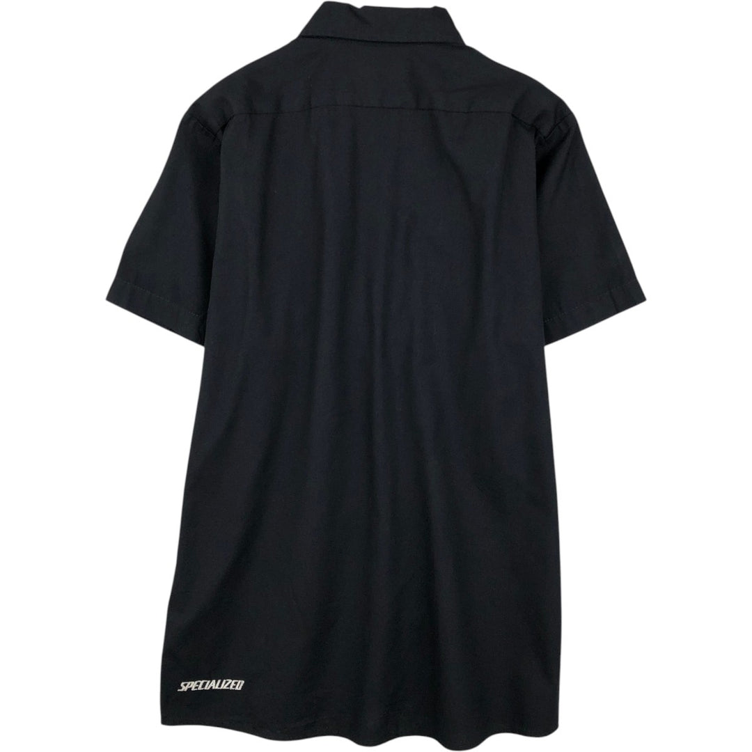 Dickies Short Sleeve Work Shirt Box Shirt Men's M Size polyester black type Vintage Second Hand