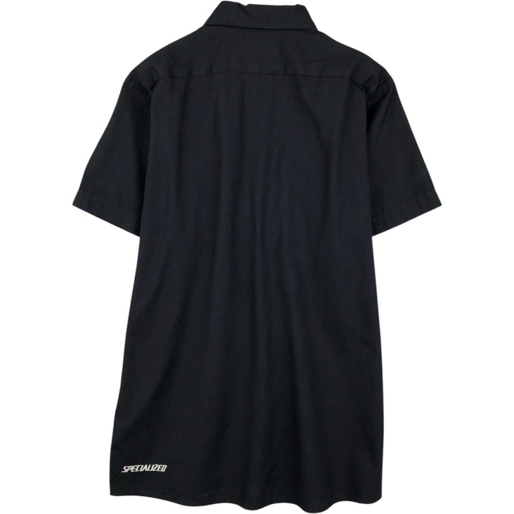 Dickies Short Sleeve Work Shirt Box Shirt Men's M Size polyester black type Vintage Second Hand