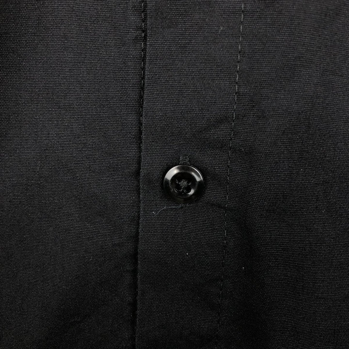 Dickies Short Sleeve Work Shirt Box Shirt Men's M Size polyester black type Vintage Second Hand