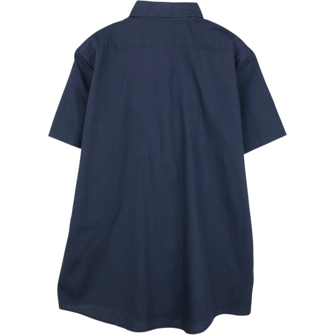 80'S Osh Kosh B'GOSH Short-Sleeve Work Shirt, Men's Size L (Equivalent), Vintage cotton navy blue type Vintage Second Hand