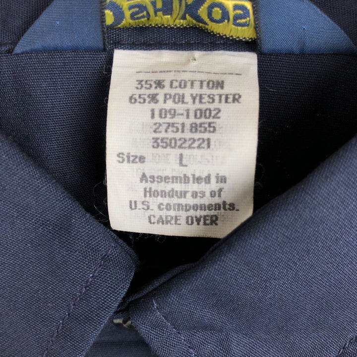 80'S Osh Kosh B'GOSH Short-Sleeve Work Shirt, Men's Size L (Equivalent), Vintage cotton navy blue type Vintage Second Hand