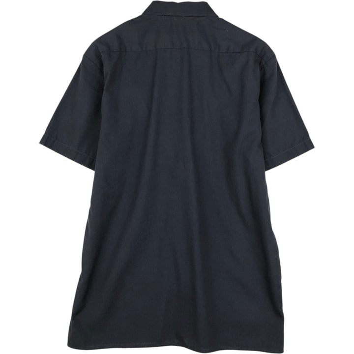 Dickies Short Sleeve Work Shirt Box Shirt Men's M Size polyester black type Vintage Second Hand