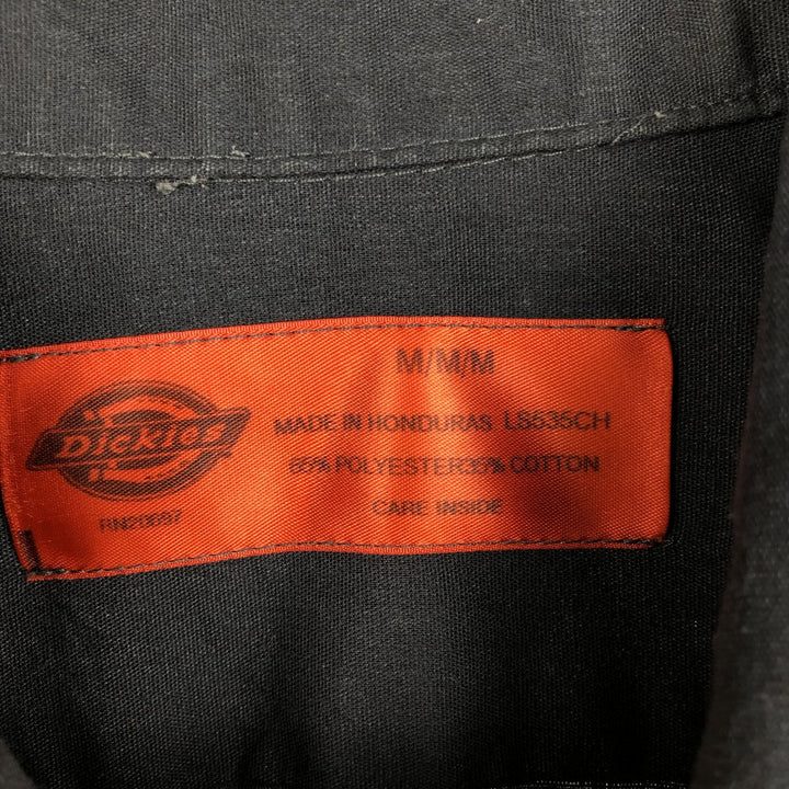 Dickies Short Sleeve Work Shirt Box Shirt Men's M Size polyester black type Vintage Second Hand