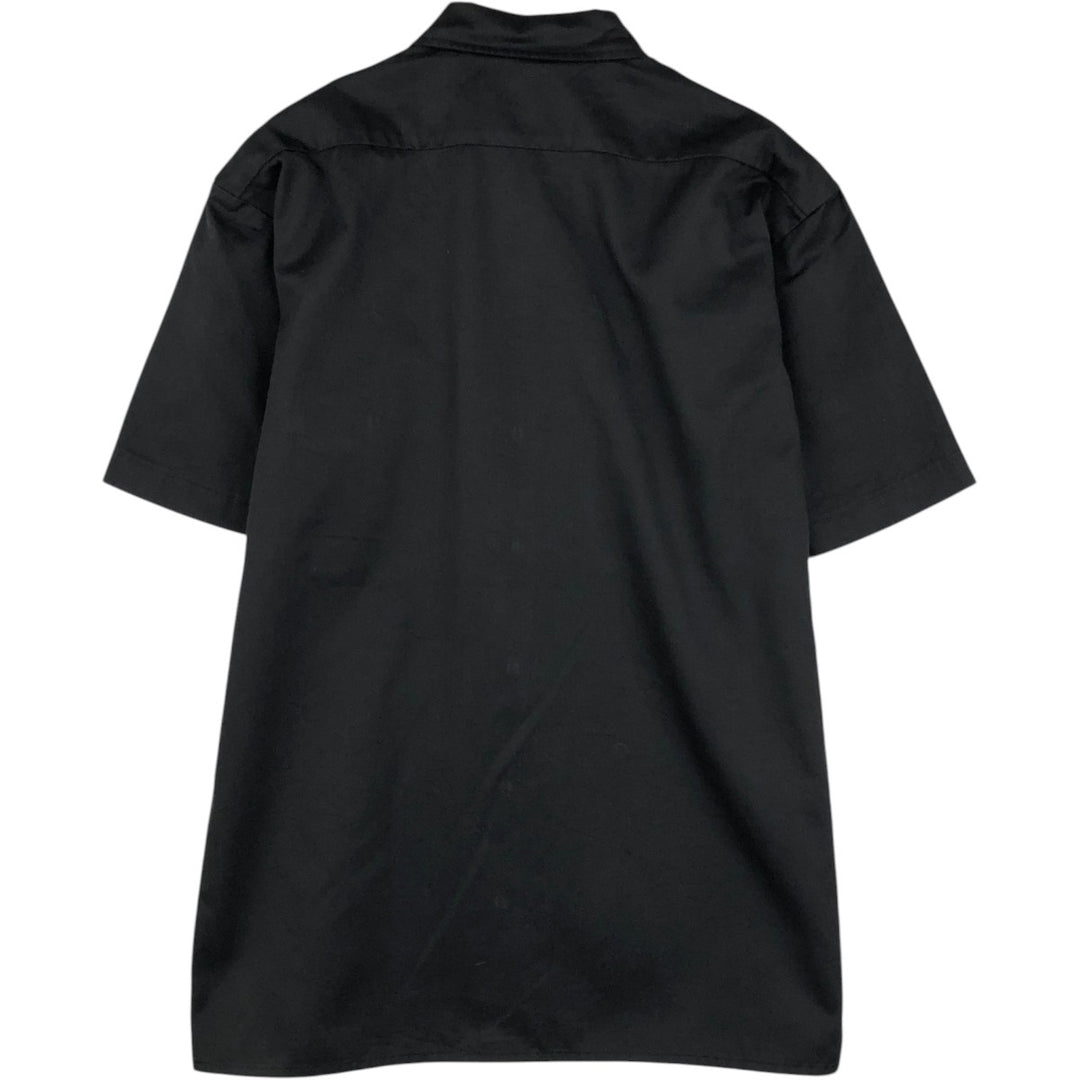 Dickies Short Sleeve Work Shirt Box Shirt Men's M Size polyester black type Vintage Second Hand