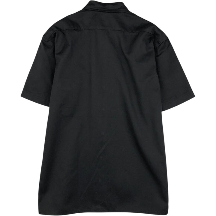 Dickies Short Sleeve Work Shirt Box Shirt Men's M Size polyester black type Vintage Second Hand