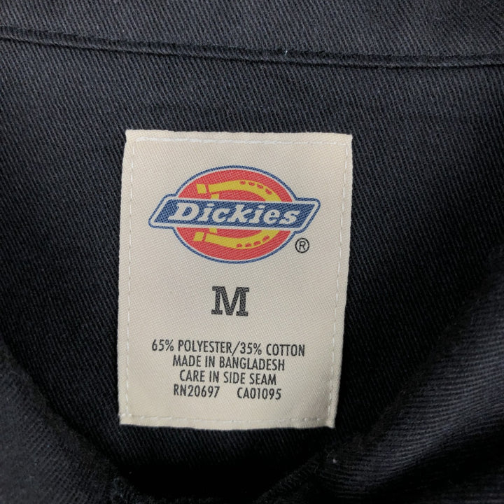 Dickies Short Sleeve Work Shirt Box Shirt Men's M Size polyester black type Vintage Second Hand
