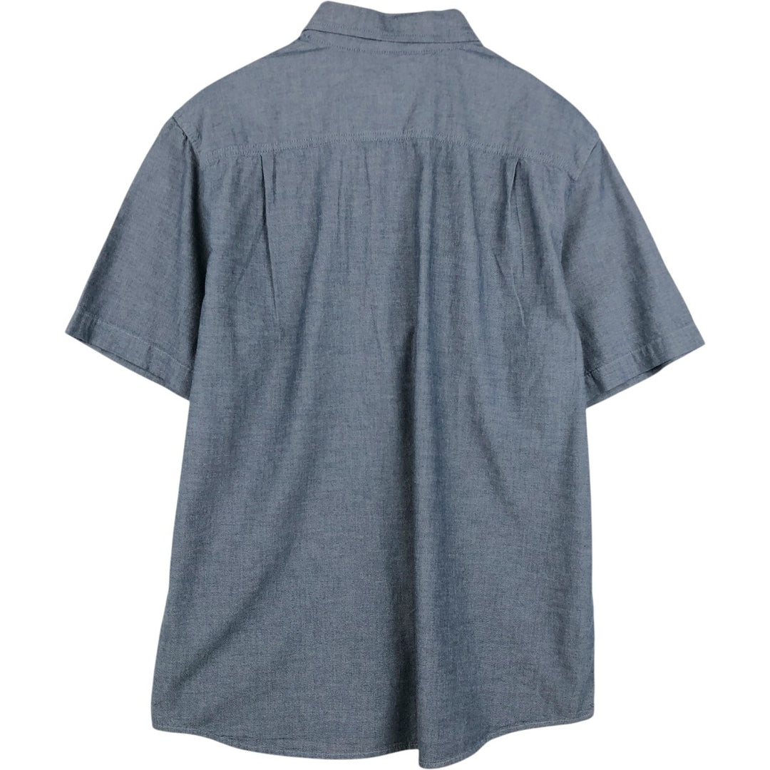 Carhartt Loose Fit Short-Sleeve Chambray Shirt, Men's Size L (approx.) cotton navy blue type Vintage Second Hand