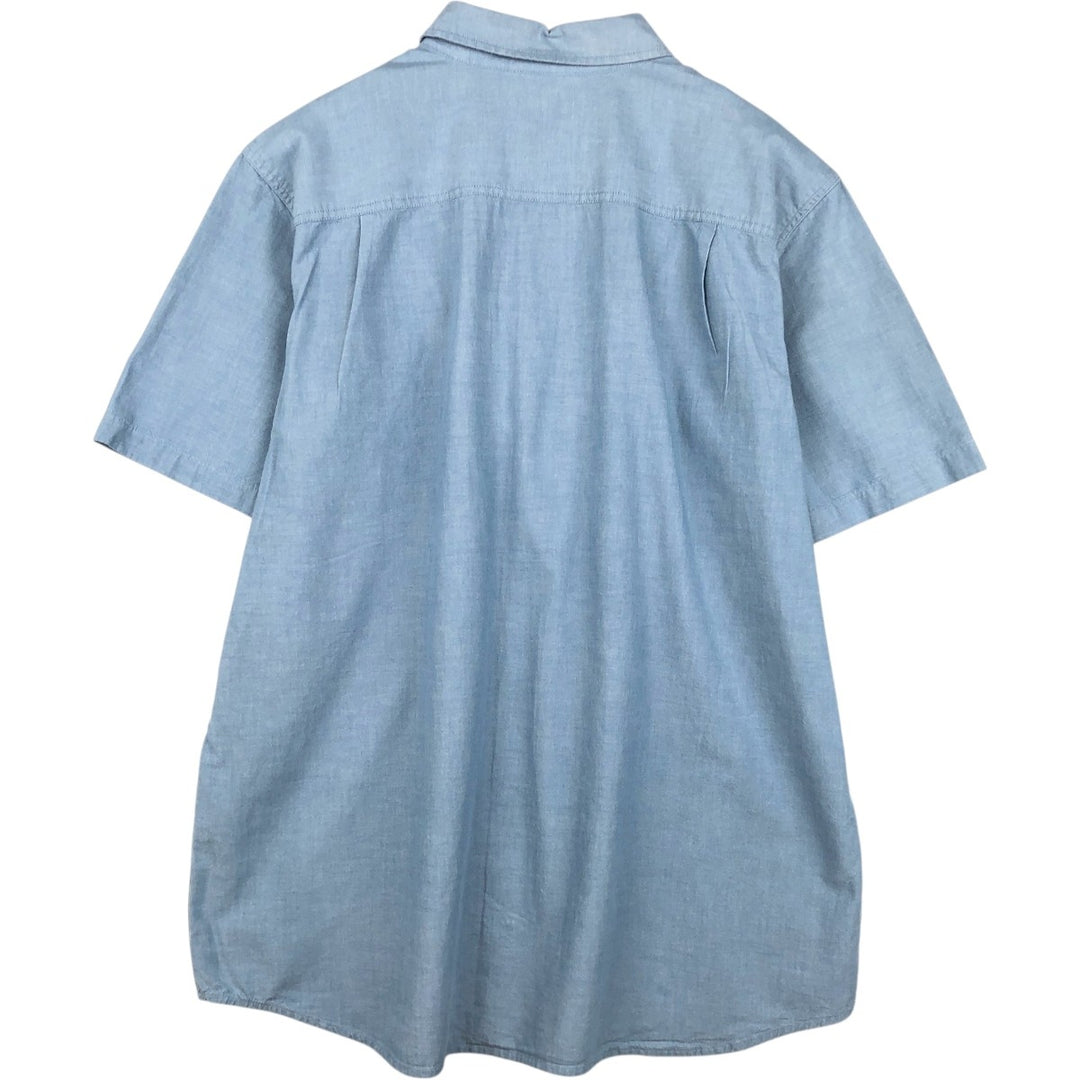Carhartt Relaxed Fit Short-Sleeve Chambray Shirt, Men's Size XL (approx.) cotton Blue type light blue Vintage Second Hand