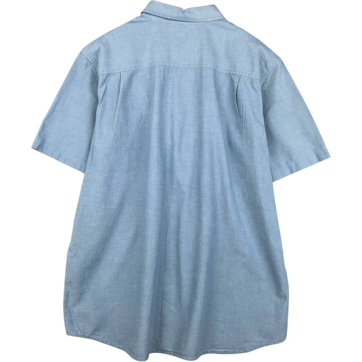 Carhartt Relaxed Fit Short-Sleeve Chambray Shirt, Men's Size XL (approx.) cotton Blue type light blue Vintage Second Hand