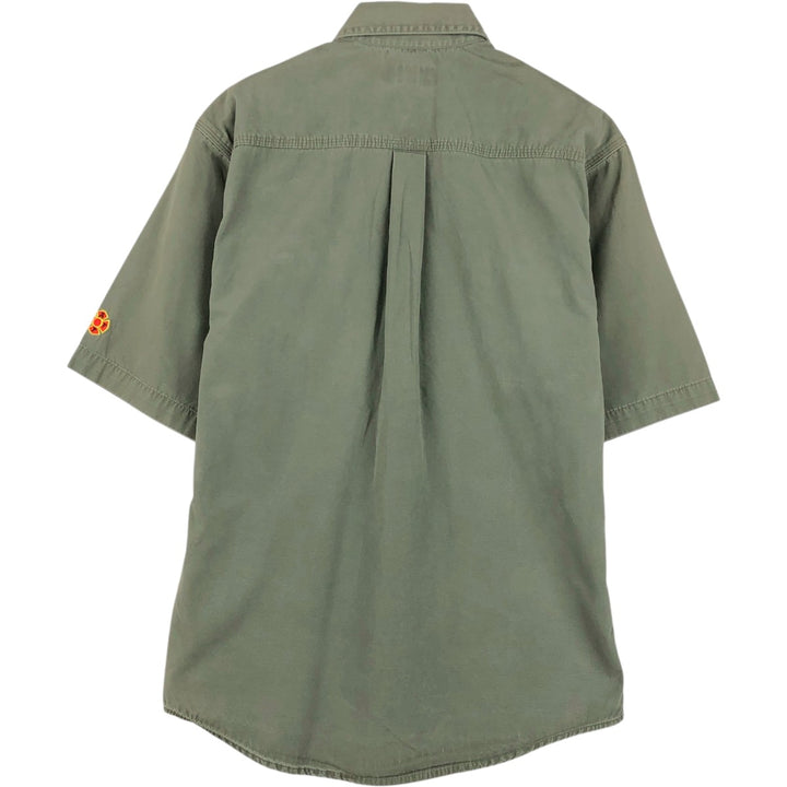 Carhartt Short-Sleeve Work Shirt, Men's Size S (approx.) cotton Khaki type Vintage Second Hand