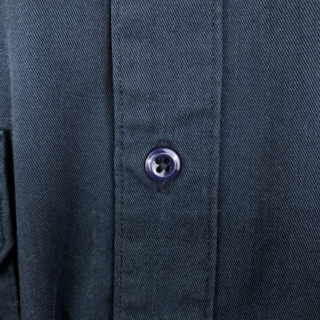 Carhartt Short Sleeve Work Shirt, Boxy Shirt, Men's XL polyester navy blue type Vintage Second Hand
