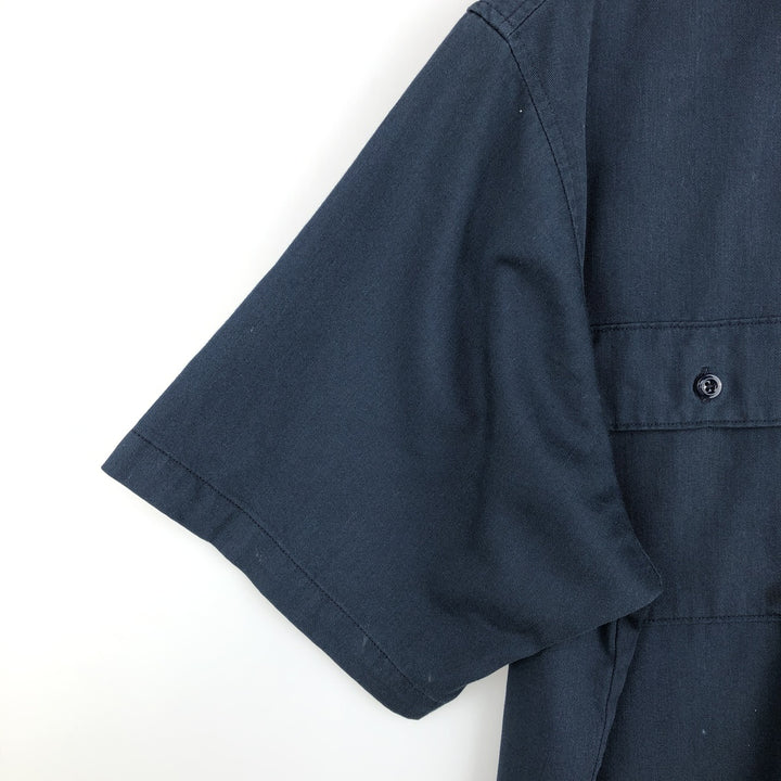Carhartt Short Sleeve Work Shirt, Boxy Shirt, Men's XL polyester navy blue type Vintage Second Hand