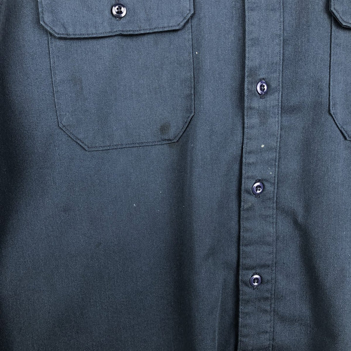 Carhartt Short Sleeve Work Shirt, Boxy Shirt, Men's XL polyester navy blue type Vintage Second Hand
