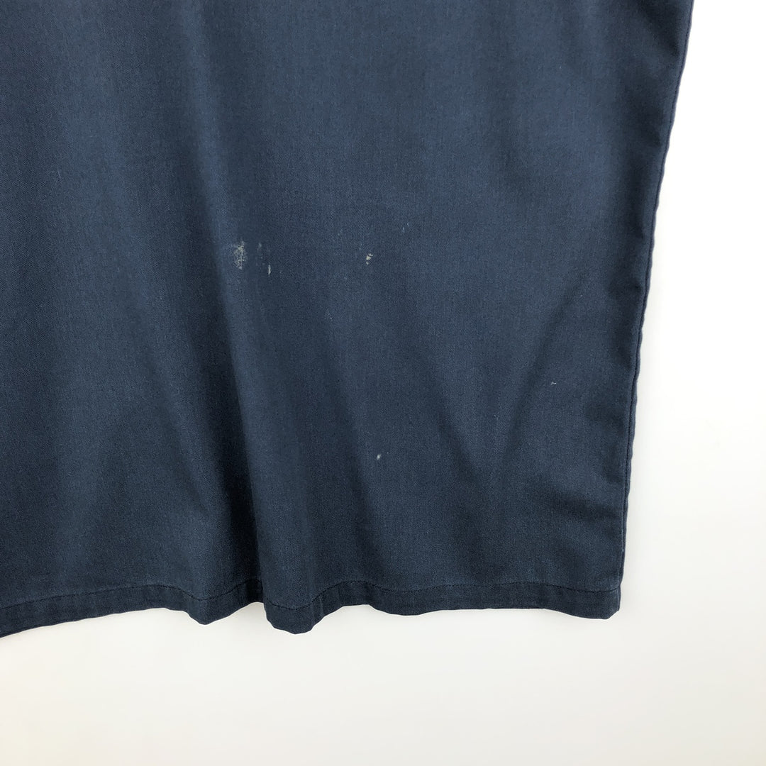 Carhartt Short Sleeve Work Shirt, Boxy Shirt, Men's XL polyester navy blue type Vintage Second Hand