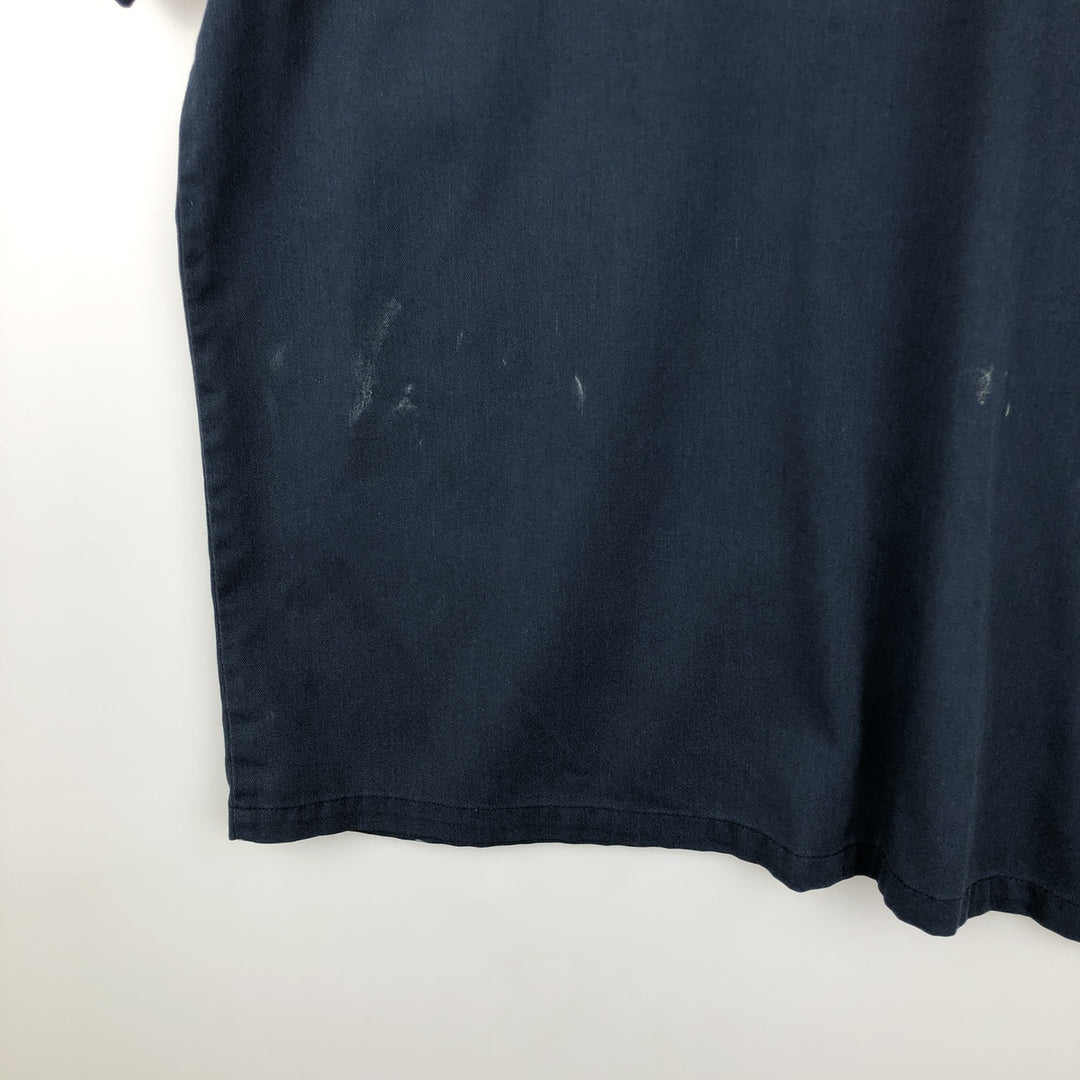 Carhartt Short Sleeve Work Shirt, Boxy Shirt, Men's XL polyester navy blue type Vintage Second Hand