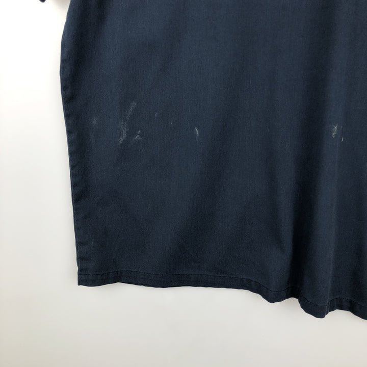 Carhartt Short Sleeve Work Shirt, Boxy Shirt, Men's XL polyester navy blue type Vintage Second Hand