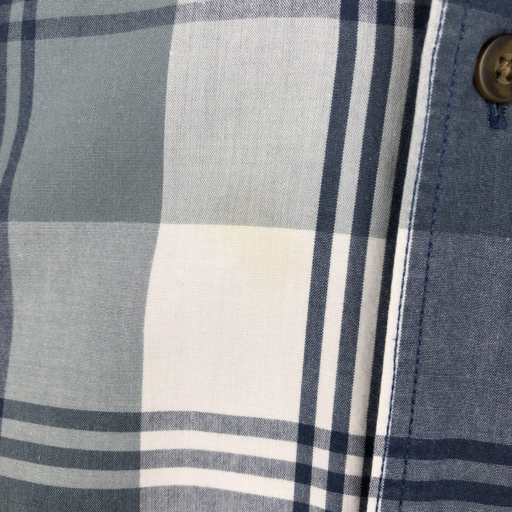 Carhartt RELAXED FIT Check Pattern Button-down Short Sleeve Work Shirt, Men's XXL cotton blue type Vintage Second Hand