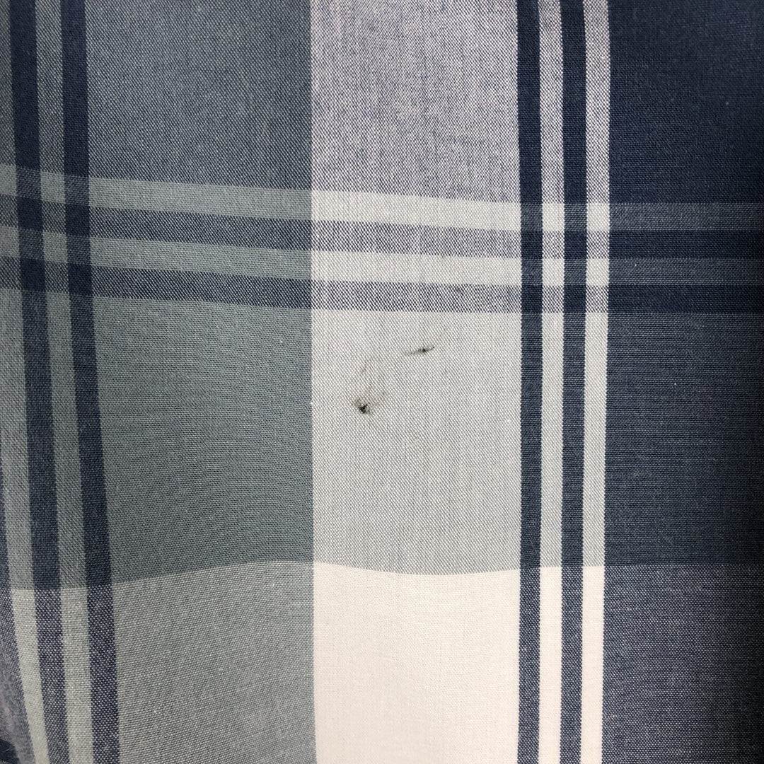 Carhartt RELAXED FIT Check Pattern Button-down Short Sleeve Work Shirt, Men's XXL cotton blue type Vintage Second Hand