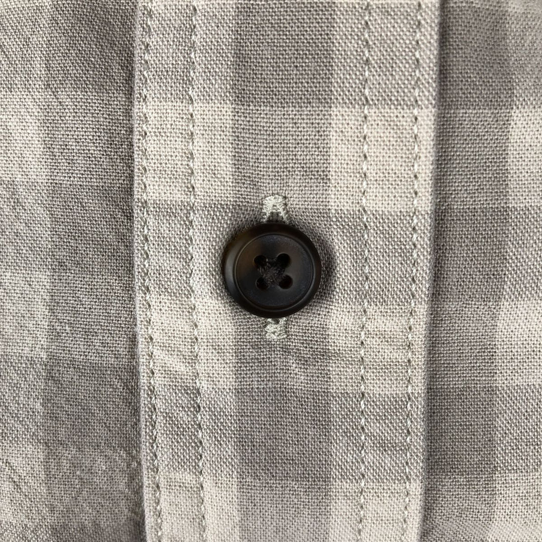Carhartt Loose Fit Check Pattern Button-down Short Sleeve Work Shirt, Men's Size L cotton Beige type Vintage Second Hand