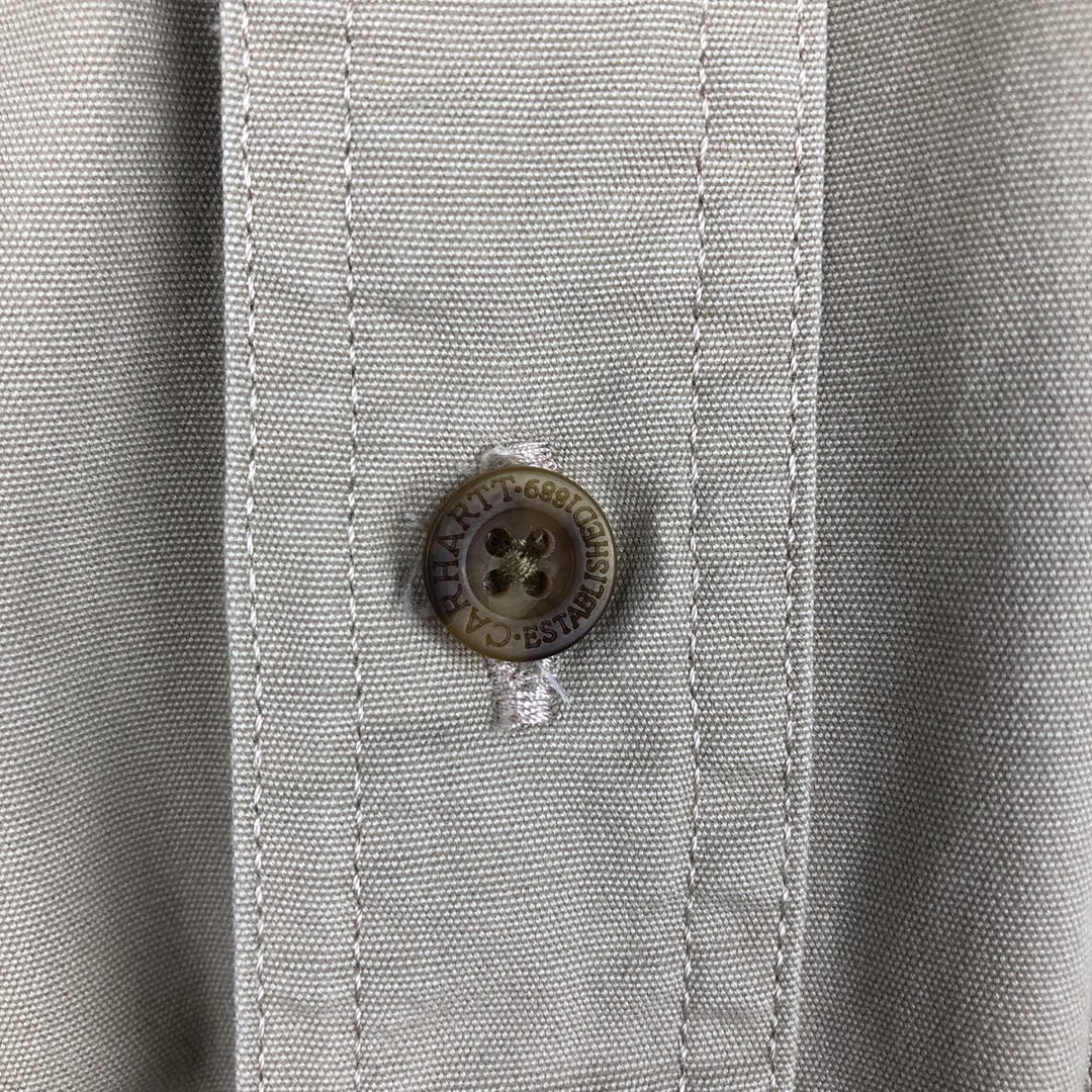 Carhartt short sleeve work shirt, men's size M cotton Beige type Vintage Second Hand