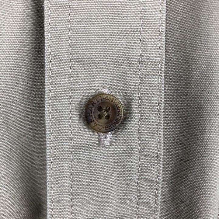 Carhartt short sleeve work shirt, men's size M cotton Beige type Vintage Second Hand