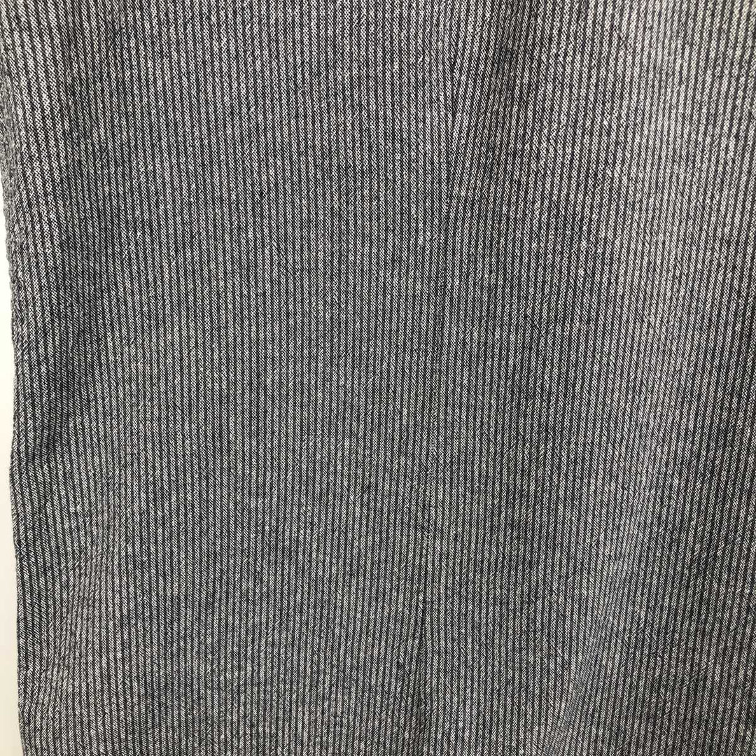 Harley-Davidson Stripe Pattern Hidden Button-Down Short-Sleeve Work Shirt, Men's XXL Equivalent cotton gray type Vintage Second Hand