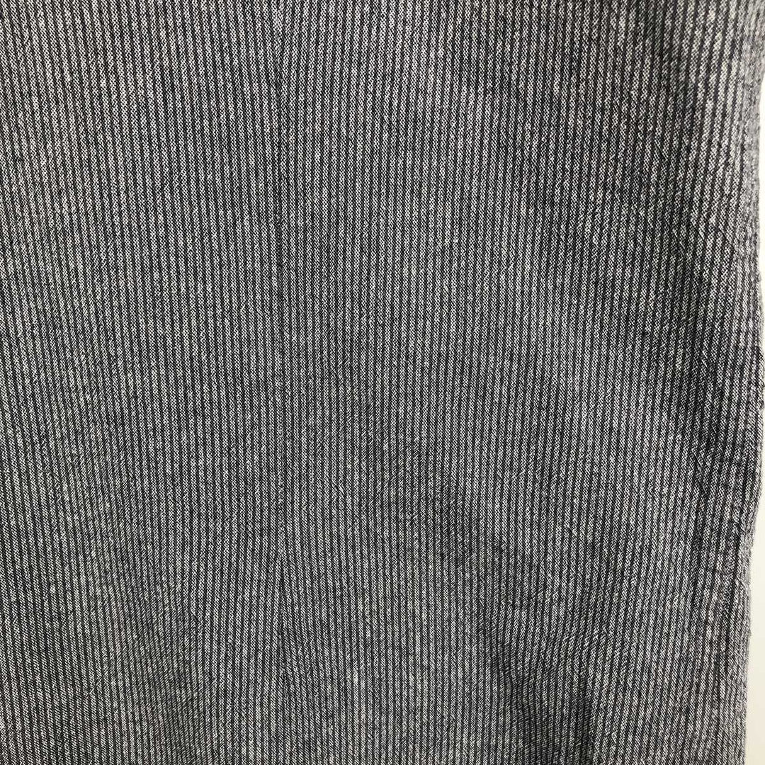 Harley-Davidson Stripe Pattern Hidden Button-Down Short-Sleeve Work Shirt, Men's XXL Equivalent cotton gray type Vintage Second Hand